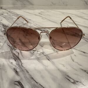 Disney Parks Brown Gold Tinted Minnie Mouse Bows Aviator Adult Sunglasses